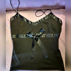 Theory Spaghetti Strap Tank with Satin Bow